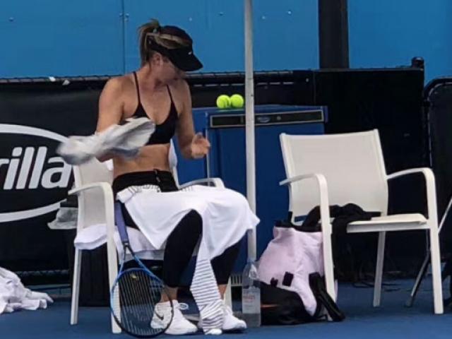 Sharapova cởi áo giữa thanh thiên bạch nhật ”gây bão” Australian Open