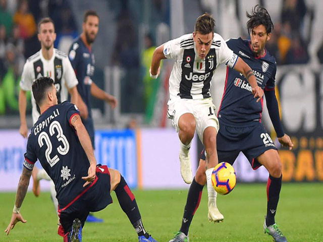 Trực tiếp bóng đá Juventus - Cagliari: Bóng trúng xà ngang khung thành đội khách