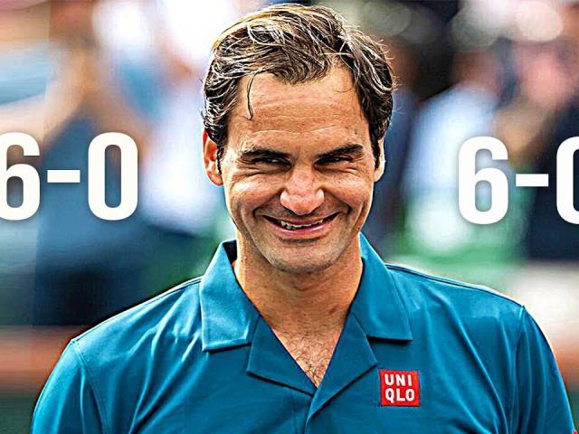 Federer khiến tay vợt top 10 muốn ”độn thổ”: Thắng hủy diệt 6-0, 6-0