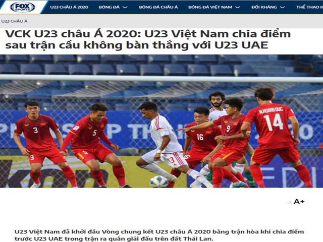 U23 VN nghẹt thở đấu UAE: Báo châu Á khen ngợi ”người nhện” Bùi Tiến Dũng