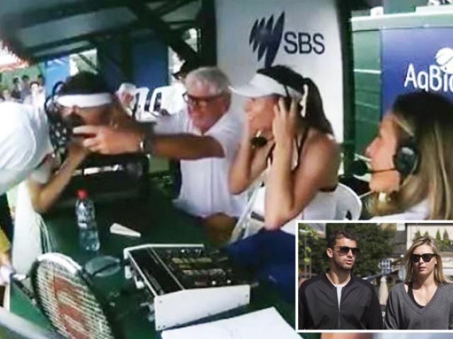 Sharapova bị tình cũ Dimitrov ”phục kích” ở Australia: Ái ngại vì quần đùi