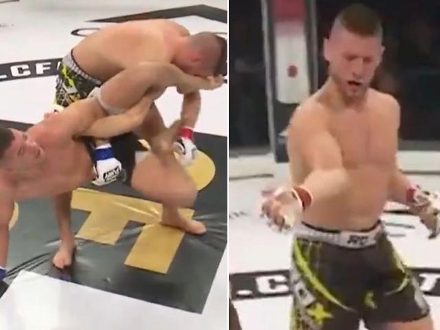 ”Dựng tóc gáy” MMA: Võ sĩ bị gãy tay vẫn thừa sức nhấc bổng đối thủ