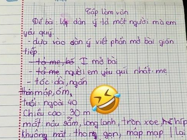 Cười “vỡ bụng” với bài văn tả mẹ “cao 30m” của con danh hài Thúy Nga