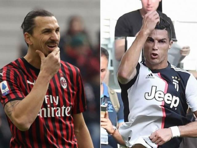 Ronaldo đấu Ibrahimovic: ”Thần may mắn” giúp Juventus đại chiến AC Milan