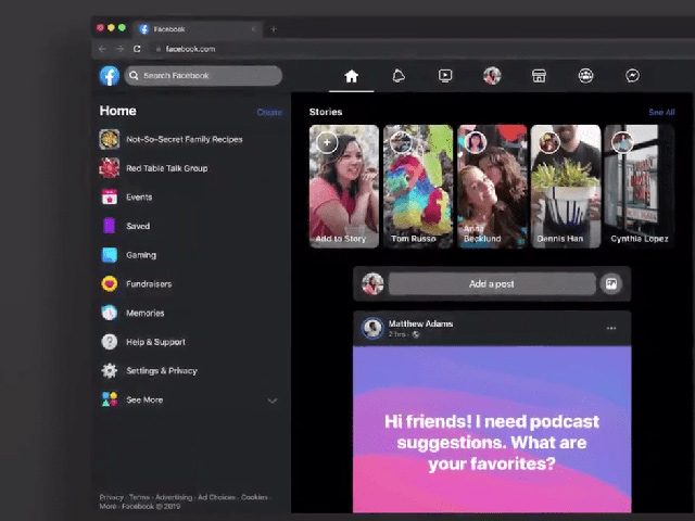 HOT: Facebook tung giao diện Dark Mode mới cho trình duyệt web