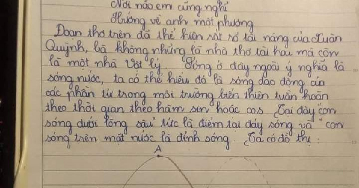 Khi dân chuyên Lý làm Văn: Sóng của Xuân Quỳnh bỗng thành... bài tập dao động sóng cơ