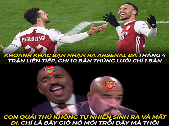 Ảnh chế: ”Quái vật” Arsenal trỗi dậy khiến fan sửng sốt