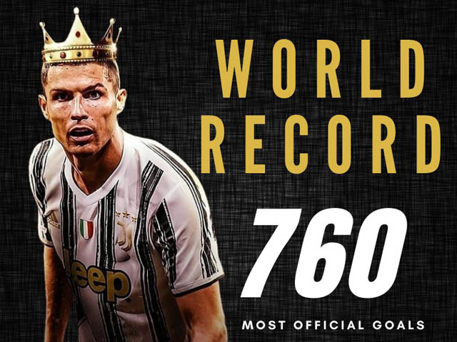 Ronaldo ghi bàn thứ 760, chính thức là ”Vua dội bom” vĩ đại nhất lịch sử