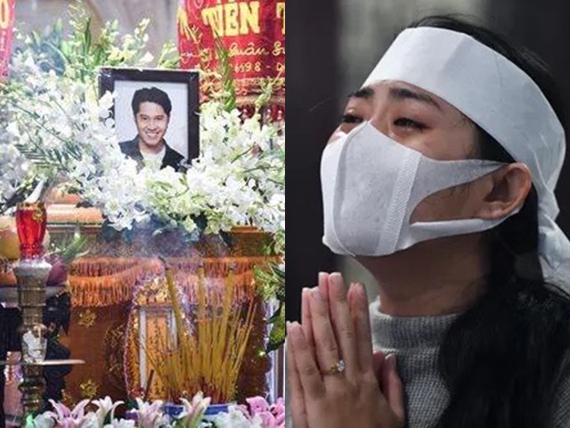 Vợ sắp cưới khóc ngất bên di ảnh của diễn viên Hải Đăng trong lễ tang