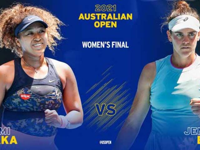 Video tennis Osaka - Brady: Áp đảo khó ngờ, ngôi hậu xứng đáng (Chung kết Australian Open)