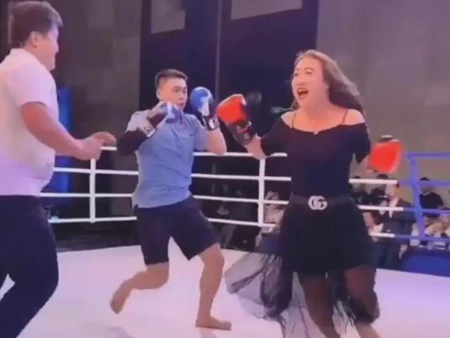 Ngán ngẩm võ Trung Quốc: Tay đấm UFC dự giải võ nam đấu nữ đi giày cao gót
