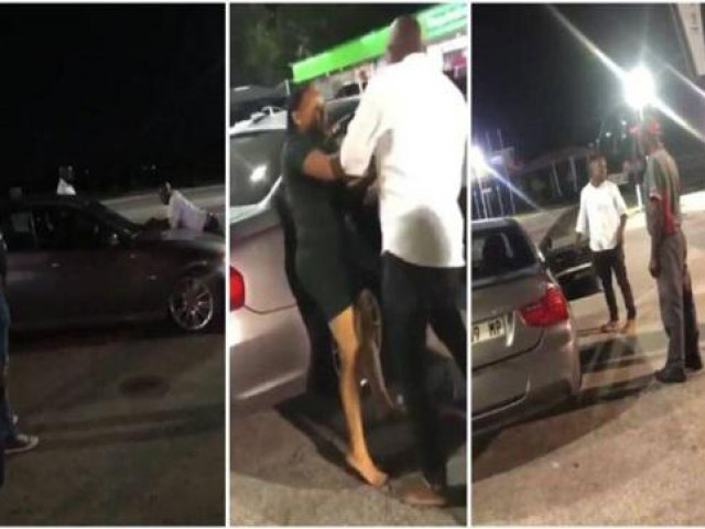 Clip: Bị bạn gái chia tay, người đàn ông bám trên nắp ca-pô xe BMW, quyết ”đòi quà”