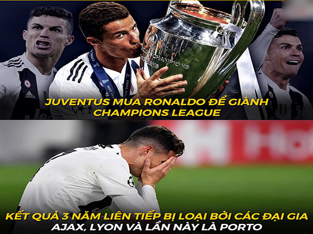 Ảnh chế: Ronaldo bất lực khi Juventus bị loại ”cay đắng” ở cúp C1