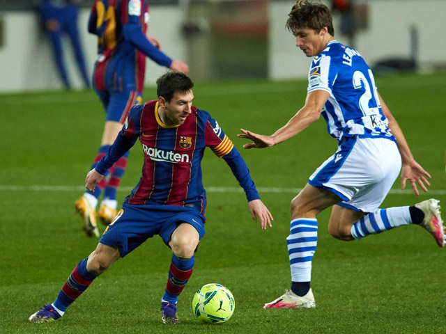 Trực tiếp bóng đá Real Sociedad - Barcelona: Messi hoàn tất cú đúp (Hết giờ)