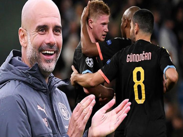 Man City tiến sát cú ”ăn 4” thần thánh, Pep cực vui giục học trò ăn mừng sớm