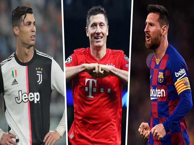 Đua Giày vàng châu Âu: Messi bắt kịp Ronaldo vẫn ”hít khói” Lewandowski