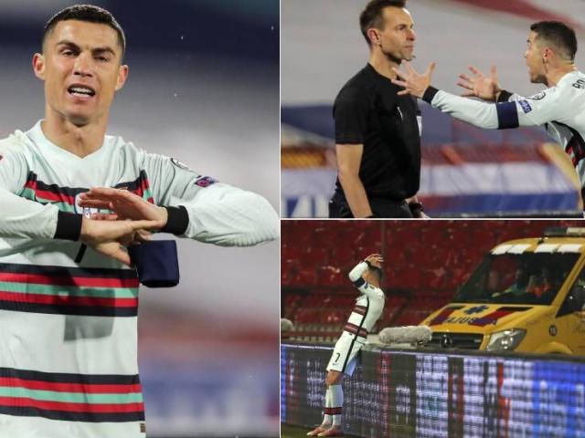 Ronaldo phát điên bị trọng tài từ chối bàn thắng: Báo BĐN phẫn nộ, báo Serbia hả hê