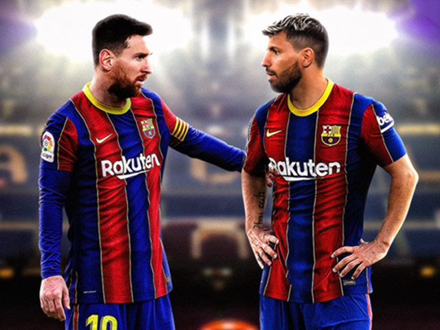 Ảnh chế: Messi ”nóng lòng” được đá cặp cùng bạn thân Aguero ở Barca
