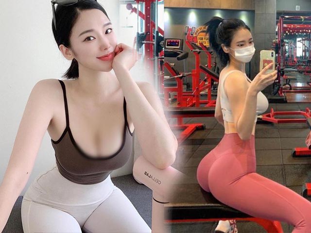 Hot girl phòng gym sở hữu thân hình như đồng hồ cát