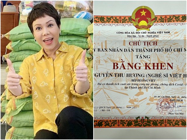 Việt Hương được Chủ tịch UBND Thành phố Hồ Chí Minh tặng bằng khen