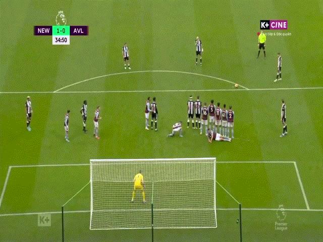 Video bóng đá Newcastle - Aston Villa: Siêu phẩm đá phạt và VAR cứu rỗi (Vòng 25 Ngoại hạng Anh)