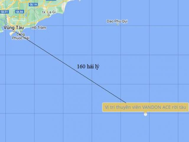 Đề xuất huy động trực thăng tìm kiếm 10 thuyền viên tàu VANDON ACE gặp nạn ngoài khơi Vũng Tàu