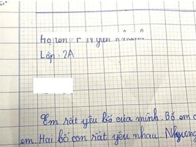 Viết văn tả bố, cậu bé lớp 2 có màn ”bẻ lái khét lẹt” khiến dân tình cười nghiêng ngả