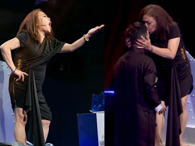 Nữ giám khảo trèo lên ghế, trao nụ hôn “nồng cháy” cho thí sinh: Hàng vạn người không chớp mắt hò reo
