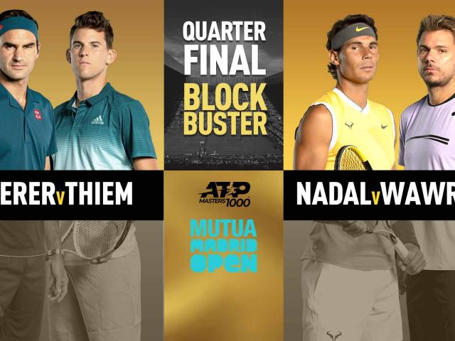Cập nhật Madrid Open ngày 6: Federer chờ trả nợ Thiem, Nadal - Djokovic cảnh giác