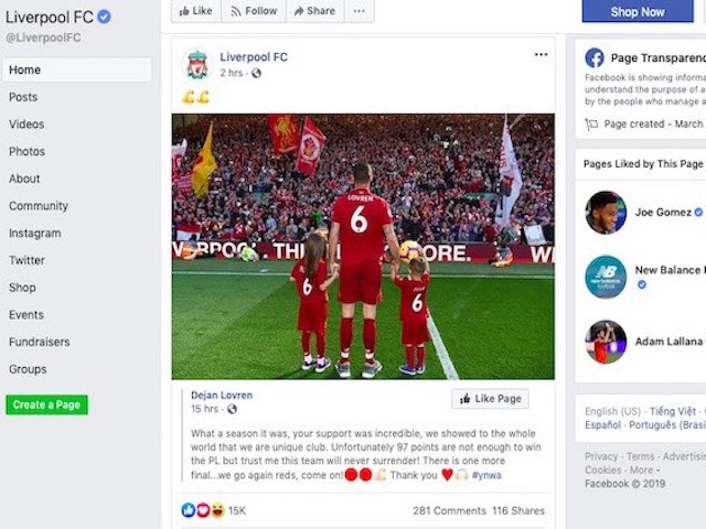 Liverpool và Tottenham sắp ”đại chiến” Chung kết C1: Ai ”hot” hơn ai trên Facebook?