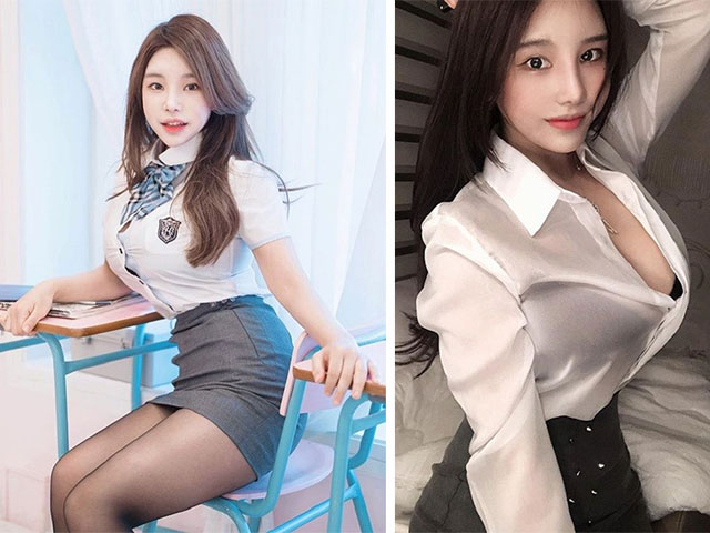 Mẫu nữ Hàn Quốc diện đồ công sở khiến đồng nghiệp dễ mất tập trung