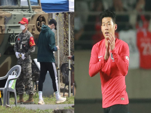 Son Heung Min nhập ngũ: Lén tới doanh trại vẫn bị fan “quây”