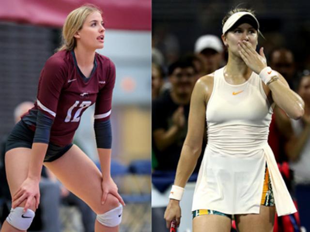 Chân dài bóng chuyền giống mỹ nhân tennis Bouchard đến kinh ngạc