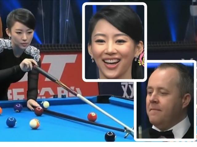 “Thánh nữ” bi-a đấu ”vua” snooker thế giới: Cú xẻ bóng tai hại