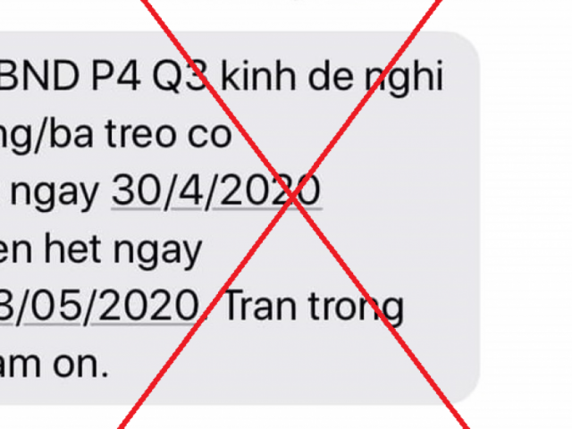 Quận 3 bác bỏ việc nhắn tin đề nghị người dân “treo co”, nhờ công an làm rõ