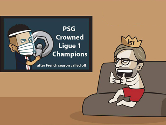 Ảnh chế: Liverpool ”mừng rỡ” khi PSG giành cúp vô địch Ligue 1