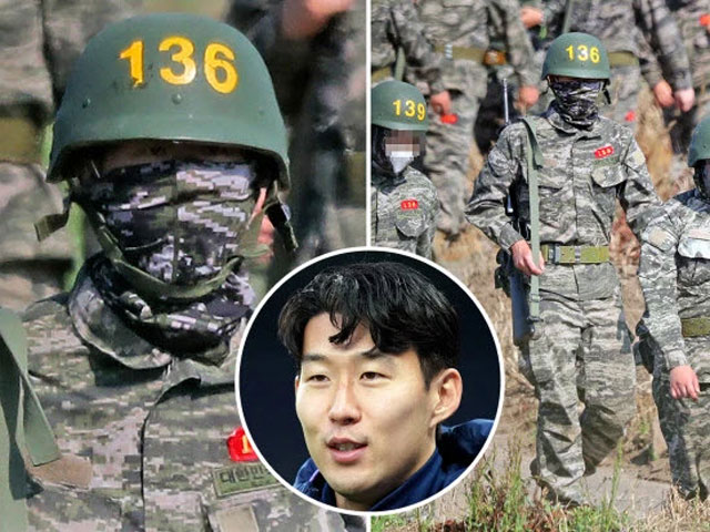 Hình ảnh mới nhất Son Heung Min đi lính: ”Siêu chiến binh” quân đội cực chất