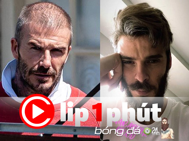 SAO MU ”lột xác” khó tin, nam thần Beckham biến dạng đầu hói (Clip 1 phút Bóng đá 24H)