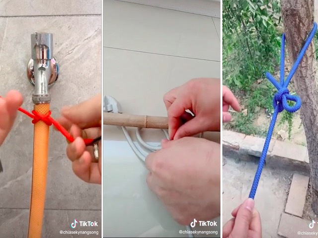 Clip mẹo vặt từ TikTok: Bỏ túi những cách thắt dây siêu thông minh