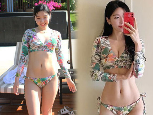 Mặc lại bộ bikini 6 năm trước, cô vợ trẻ khiến chồng con và 1 triệu người bị sốc