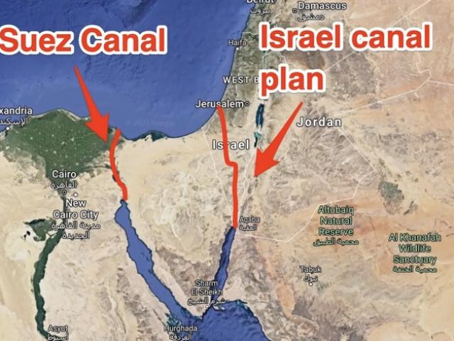Kế hoạch dùng 520 quả bom hạt nhân của Mỹ, tạo kênh đào thay thế Suez ở Israel