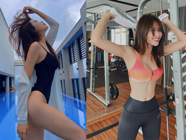 Hot girl Chế Nguyễn Quỳnh Châu 3 vòng nóng bỏng nhờ tập Gym