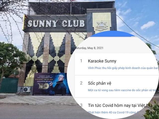 'Karaoke Sunny' lên top 1 bảng xếp hạng tìm kiếm Google