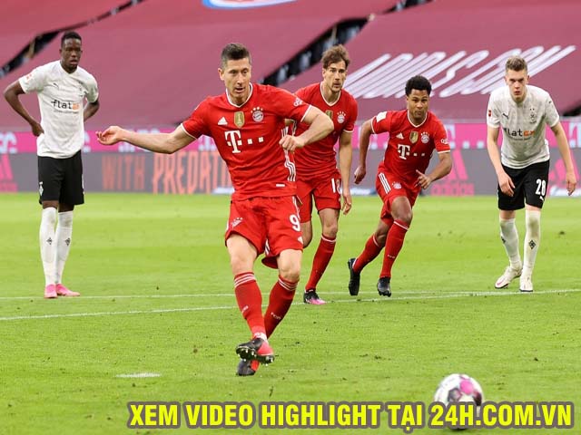 Video Bayern Munich - Monchengladbach: Mãn nhãn 6 bàn, vô địch năm thứ 9 liên tiếp