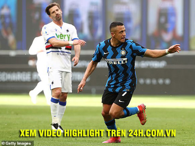 Video Inter Milan - Sampdoria: Tân vương mở đại tiệc, Sanchez lập cú đúp