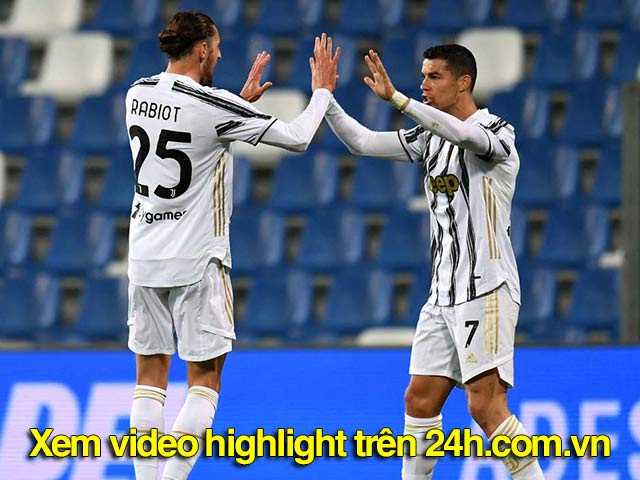Video Sassuolo - Juventus: 2 siêu sao chạm mốc 100 bàn, làm nóng derby Italia