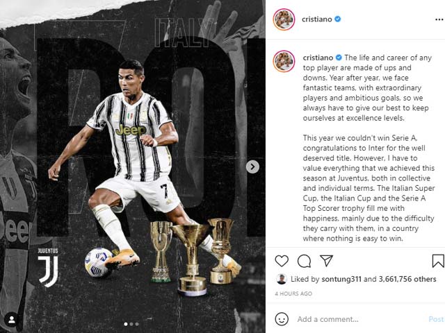 Ronaldo nói điều bất ngờ trong tâm thư mới nhất, dễ chia tay Juventus?