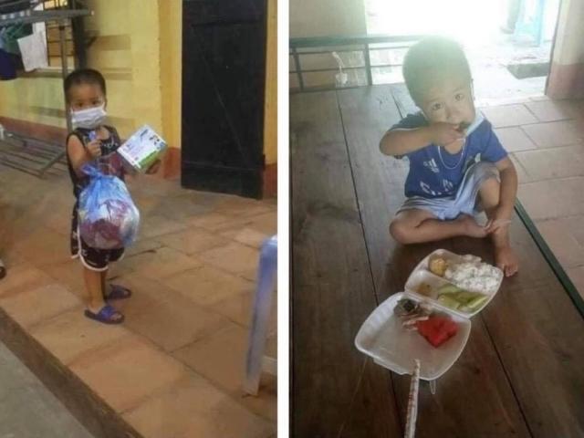 Sự thật chuyện bố mẹ mắc COVID-19, bé trai 3 tuổi đi cách ly một mình, tự ăn uống