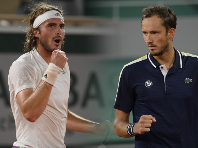 Video Tsitsipas - Medvedev: Cứu set point siêu hạng, giật vé bán kết (Roland Garros)