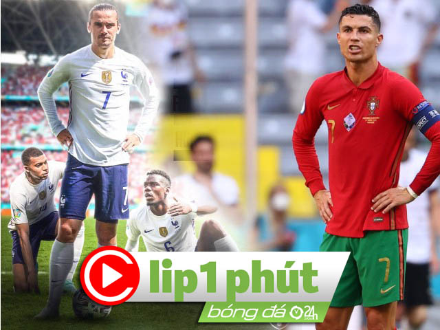 Bảng ”tử thần” EURO khó lường vì Pháp - Bồ Đào Nha, Ronaldo dẫn đầu Vua phá lưới (Clip 1 phút Bóng đá 24H)